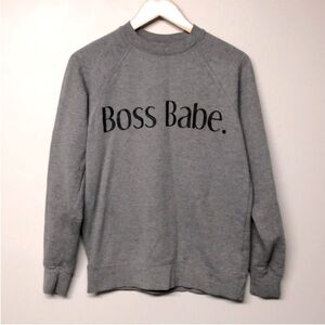 Brunette the Label Boss Babe Crew Neck Sweater